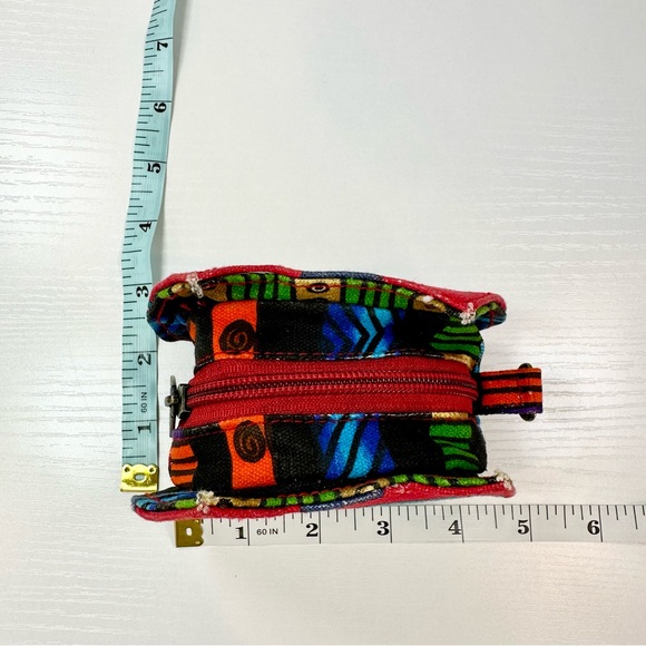 Laurel Burch Canvas Colorful Cat Face Change Purse - Picture 13 of 13